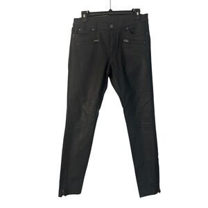 Witchery Black Coated Jeans (Size 10)
